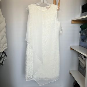 Women’s Dress Barn White Floral Dress | Size 8